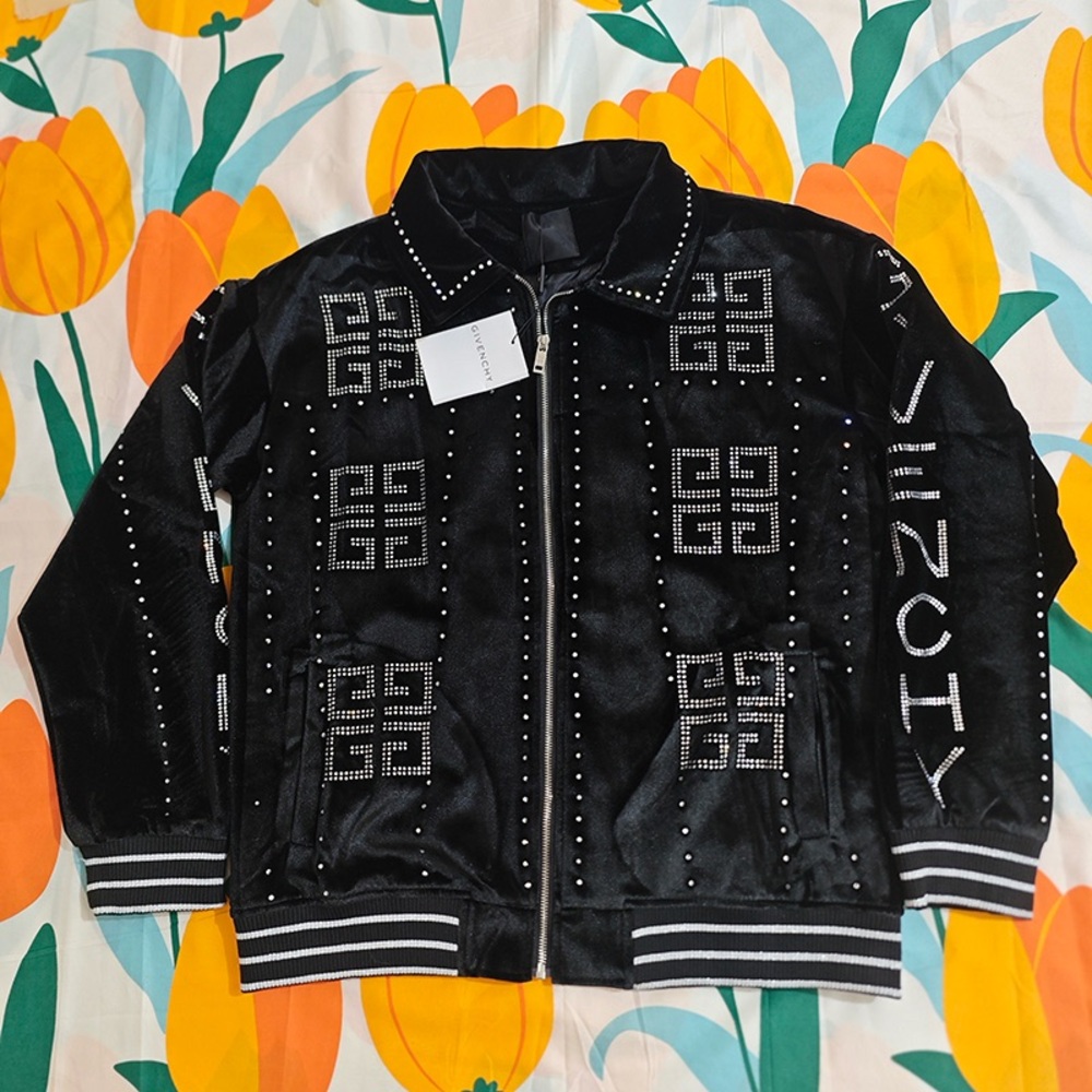 Givenchy Black Velvet Embellished Jacket